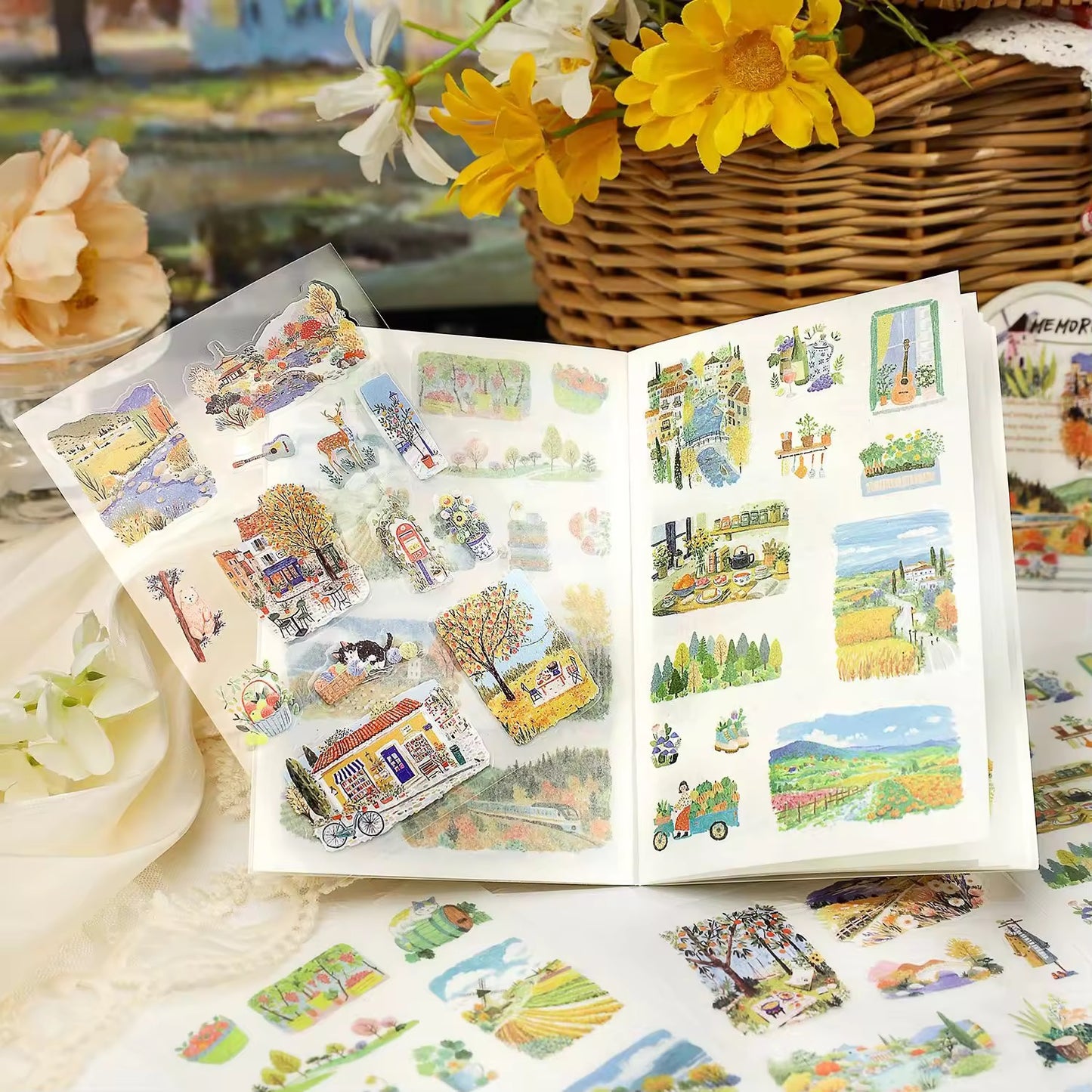 Aesthetic Landscape Sticker Book