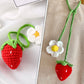 Crochet Strawberry Hanging Charm