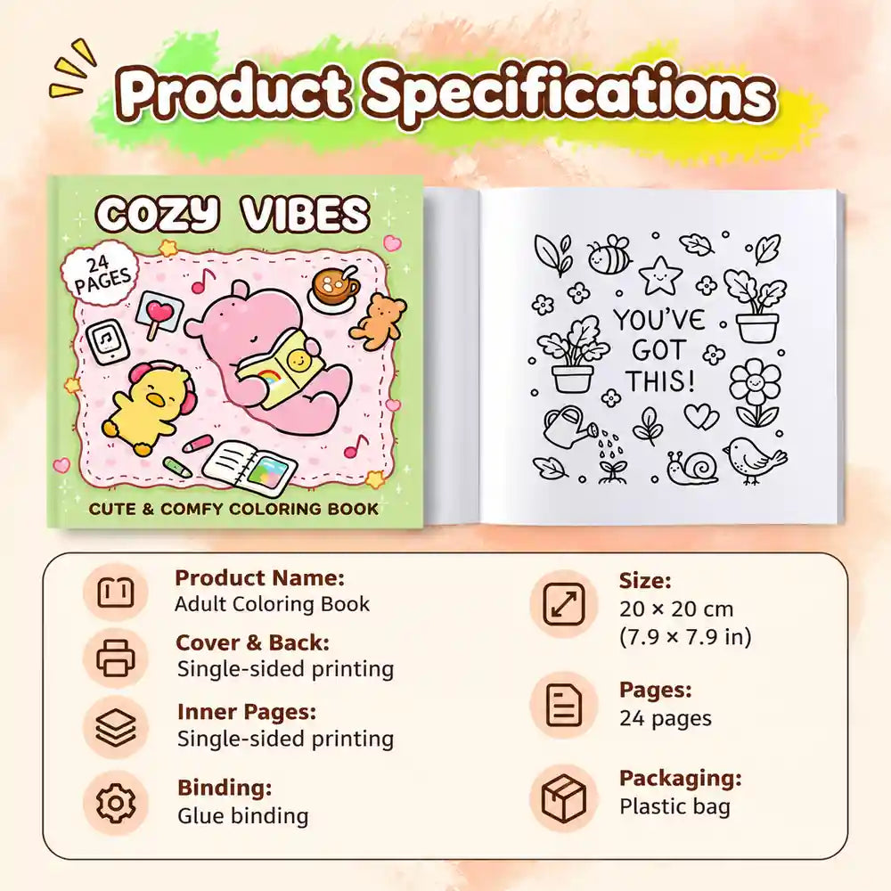Cozy Vibes Coloring Book