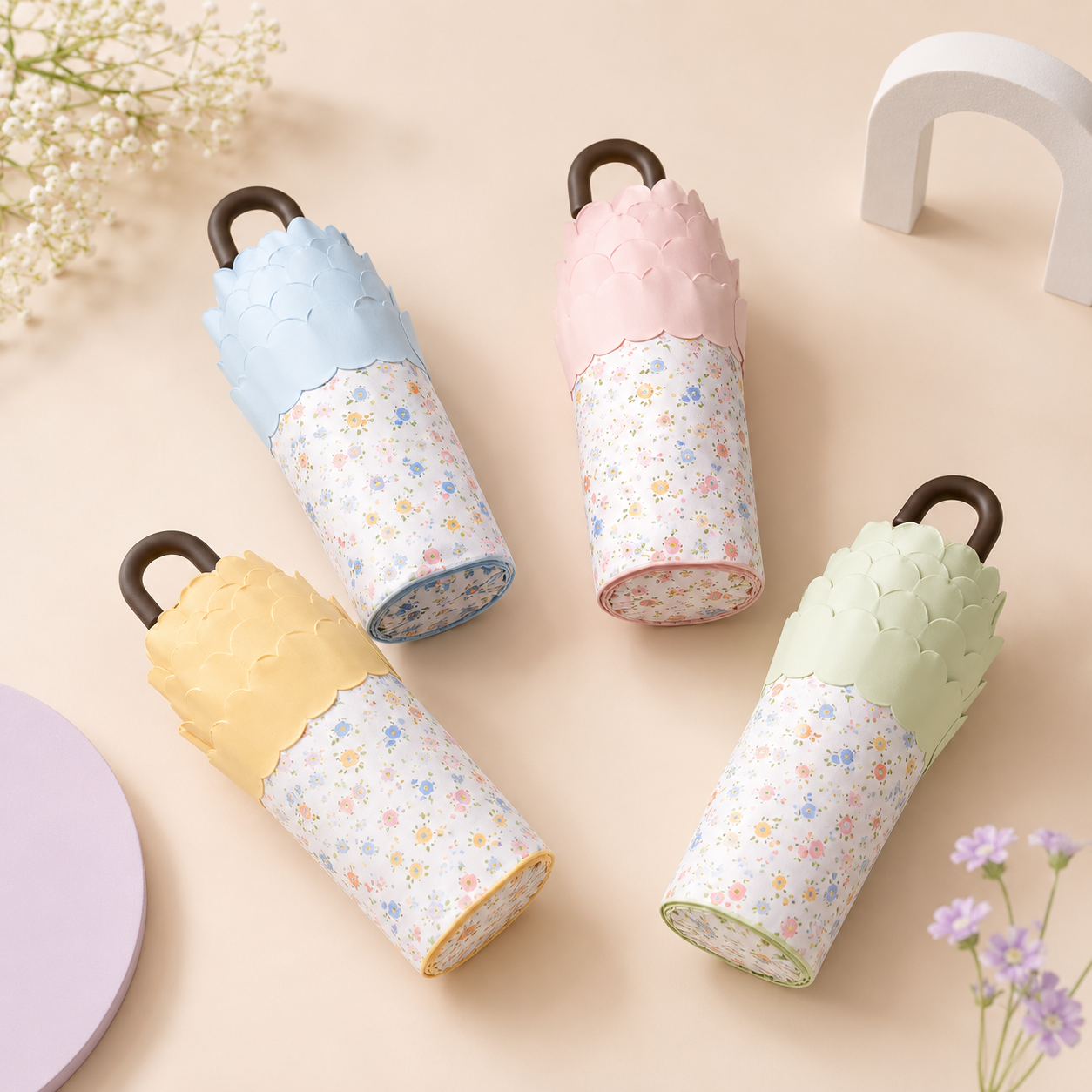 Floral Pocket Umbrella
