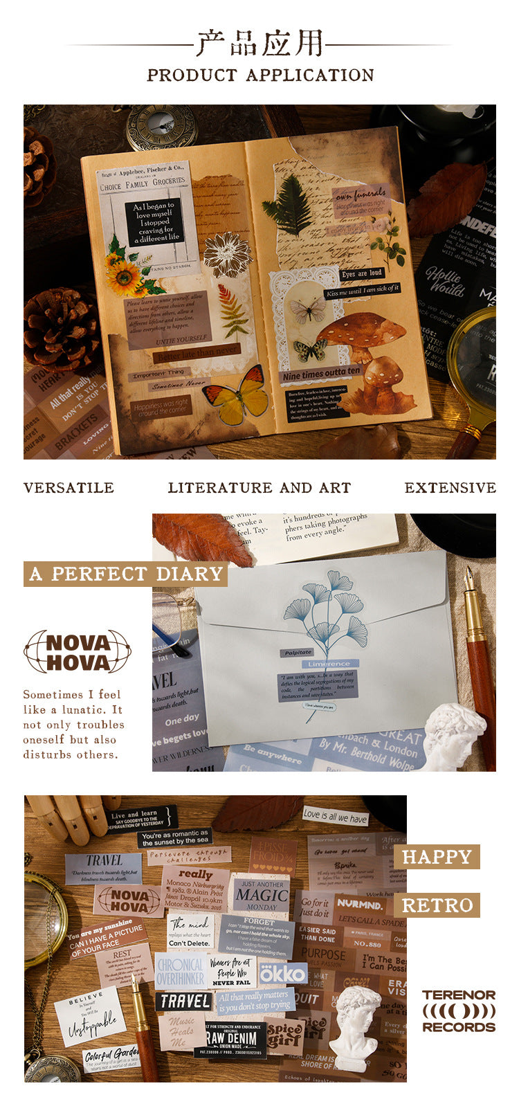 English Talk Series Journaling Stickers