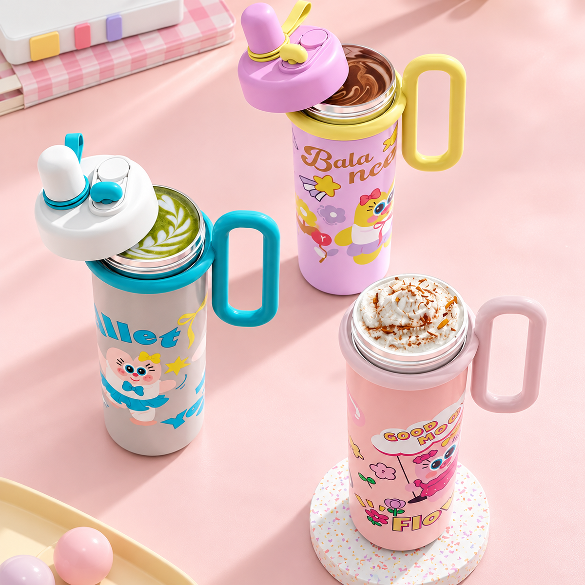 Kawaii Dual Drink Insulated Tumbler