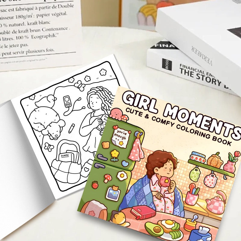 Girl Moments Coloring Book