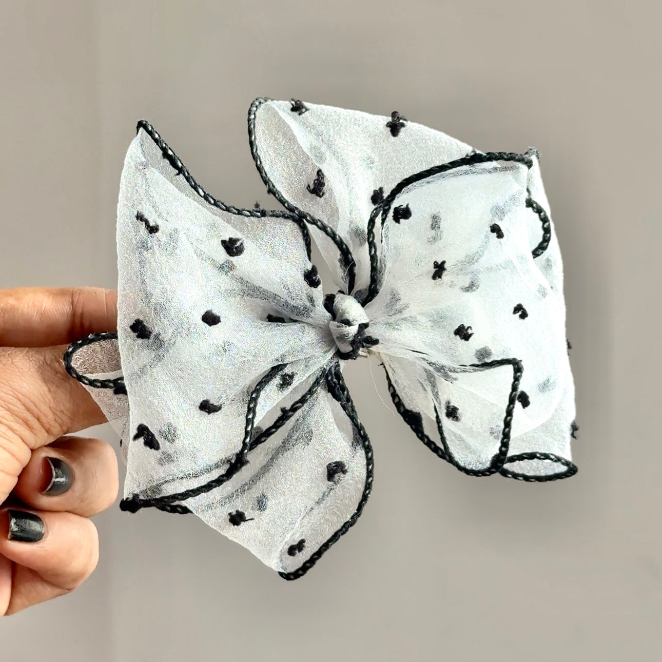 Organza Bow Hair Clips