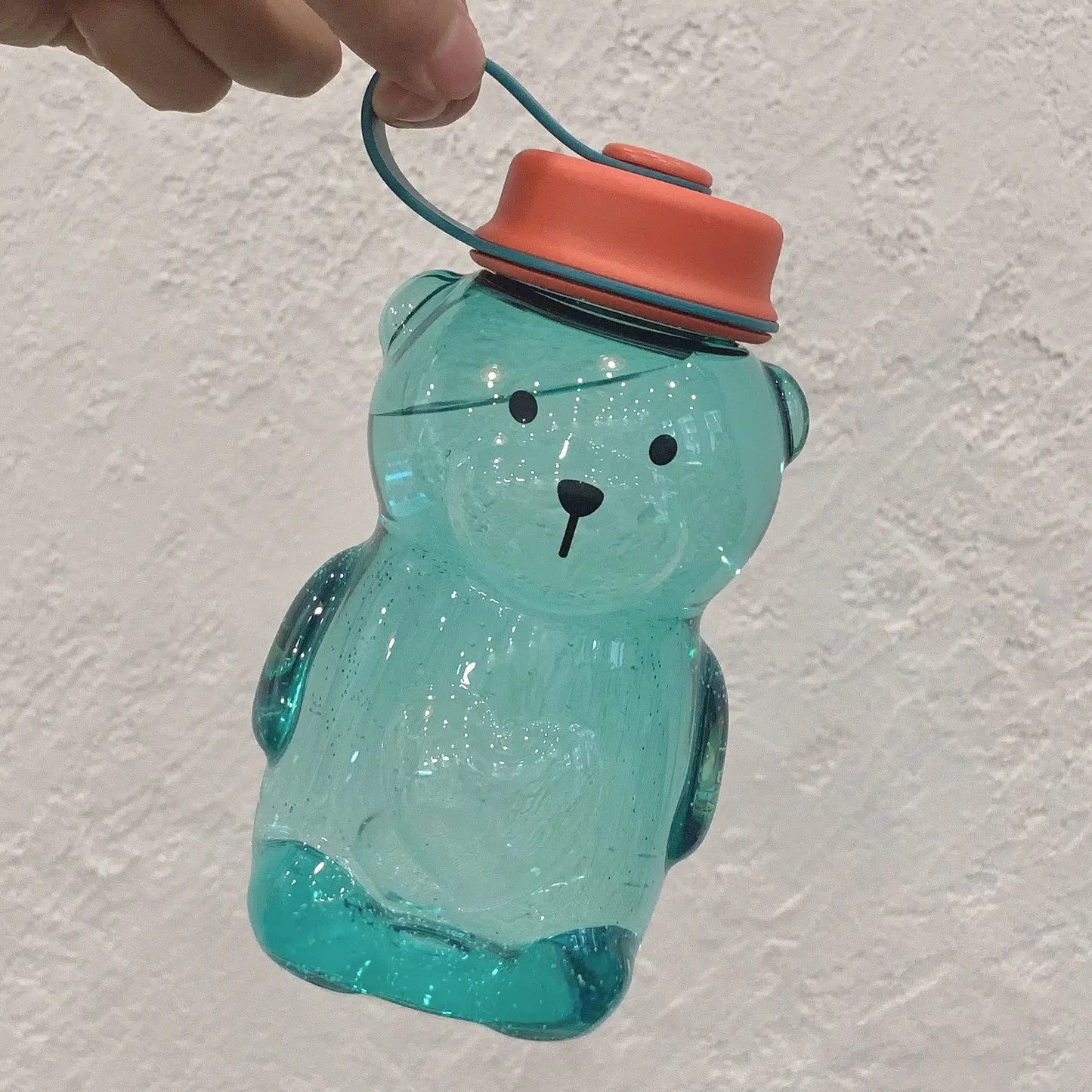 Teddy Water Bottle With Straw