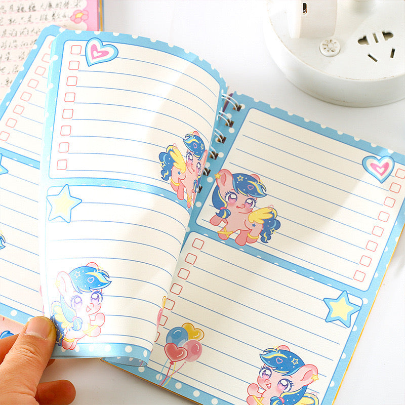 Kawaii Unicorn Spiral Diary