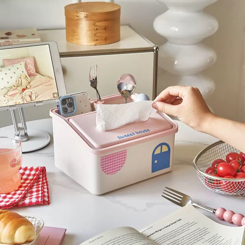 Kawaii Tissue & Pen Holder