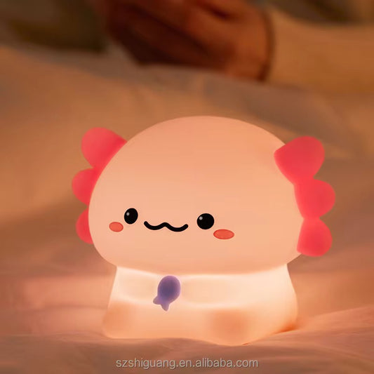 Kawaii Axolotl Silicone Lamp