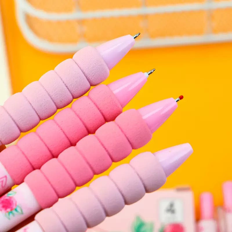 Rose Pink Butterfly Silk Pen Set