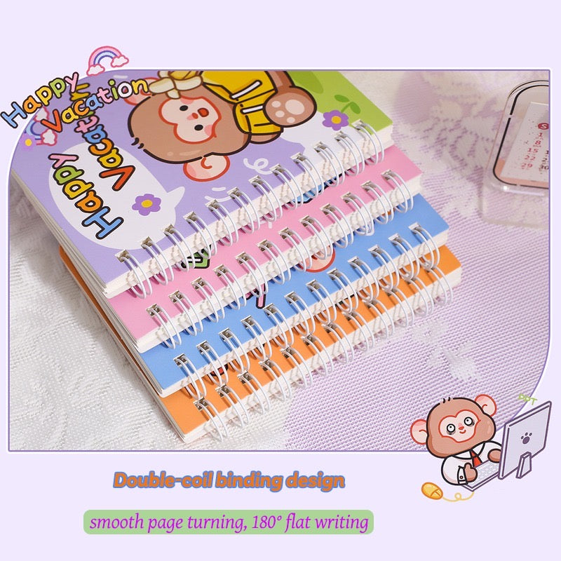 Mini Study Spiral Diary With Bookmark