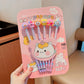 Cute Pencil and Eraser set (6pencil and 6 eraser)