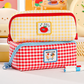 Berry Gingham Pencil Pouch