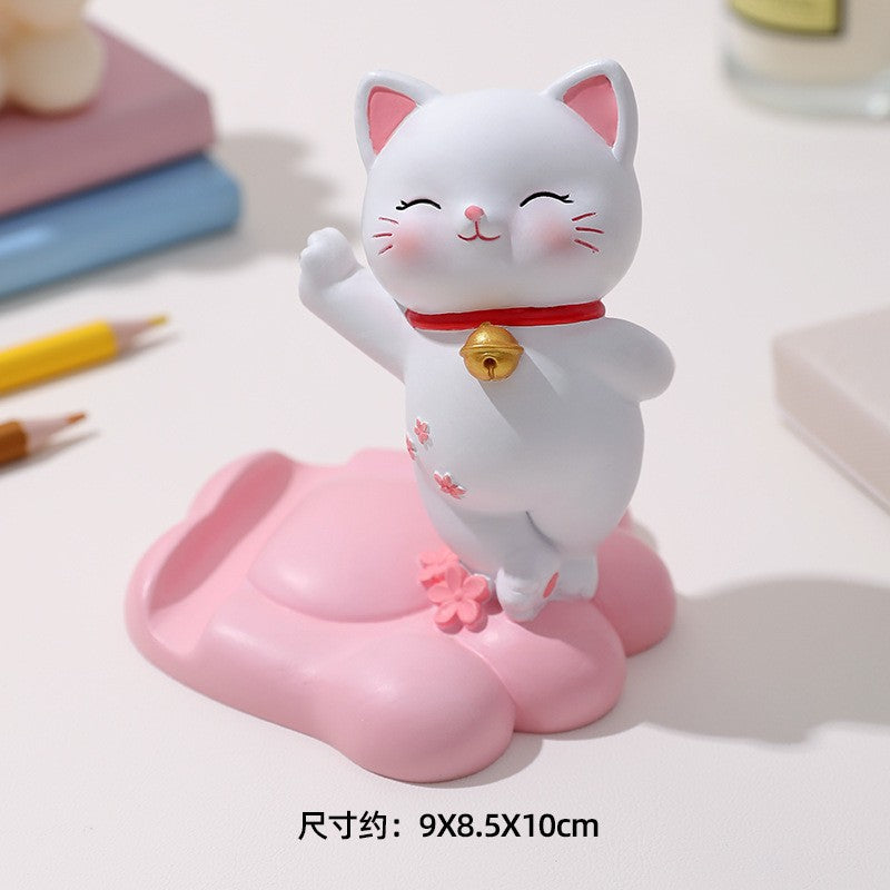 Blossom Kitty Resin Phone Holder