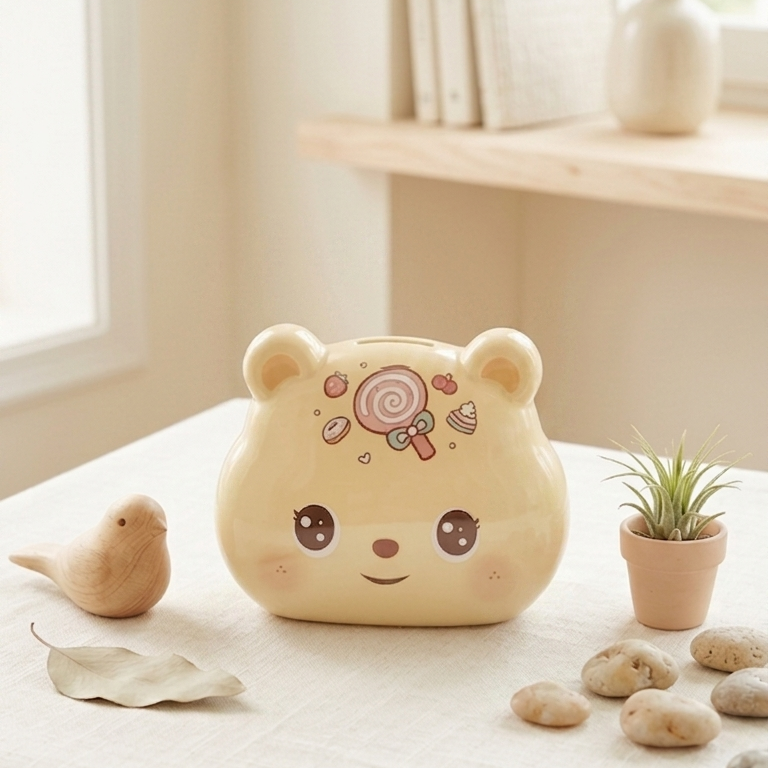 Cheese Bear Piggy Bank