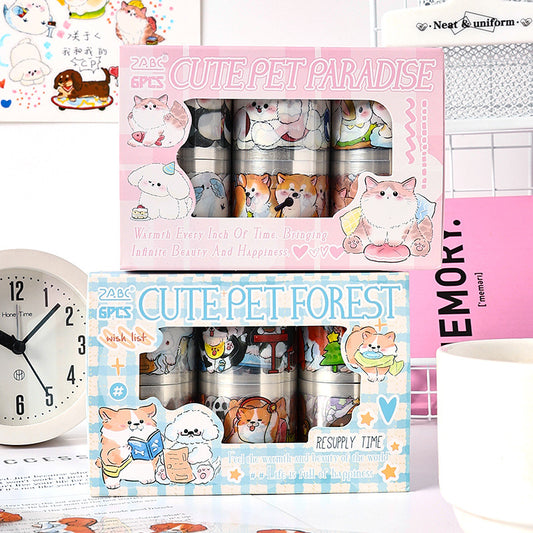 Cute Pet Washitape Roll Set 6 PCs