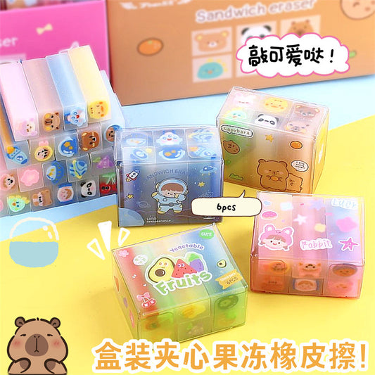 Fruit and Space Theme Infinity Eraser (6pcs)