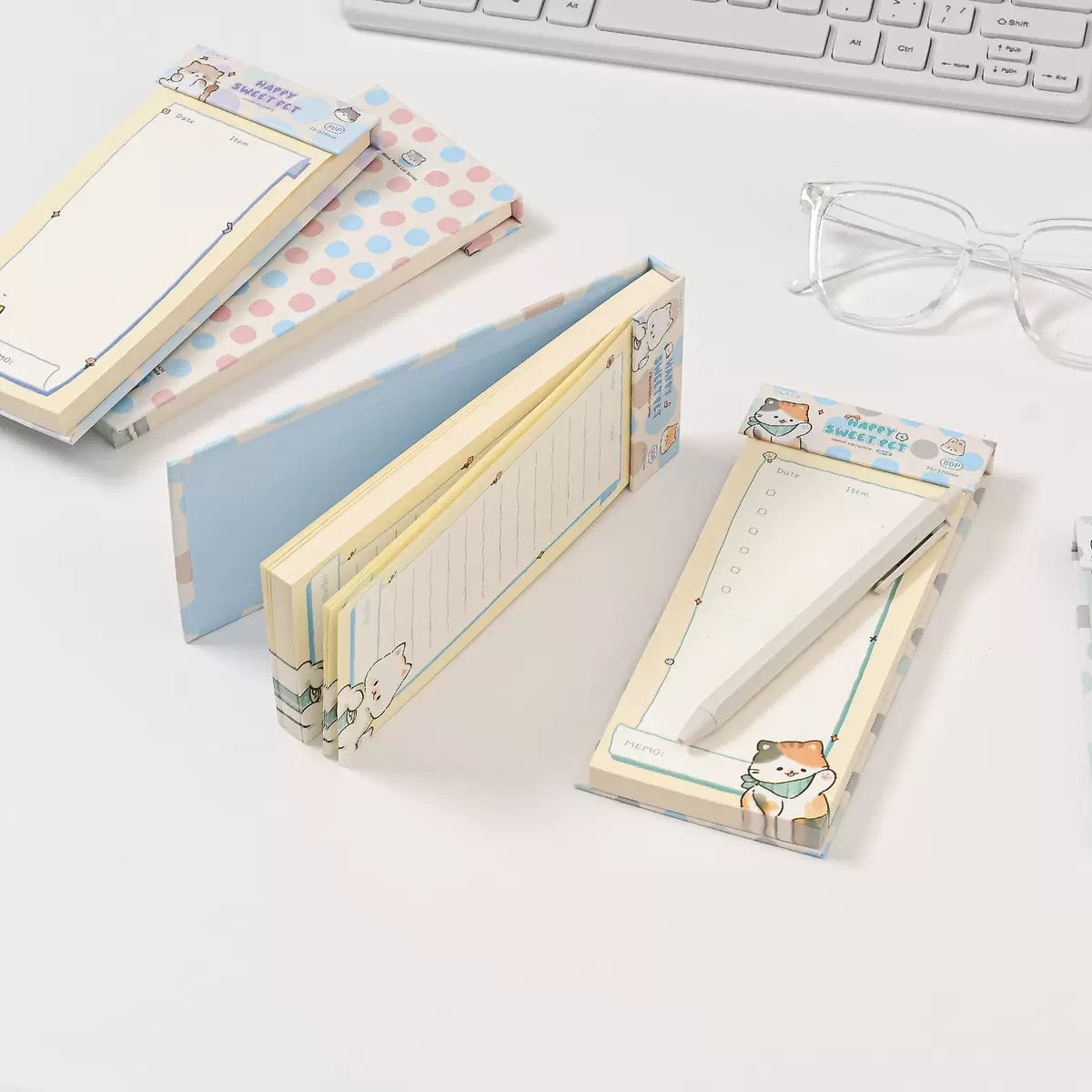 Happy Kitty Memo Pad