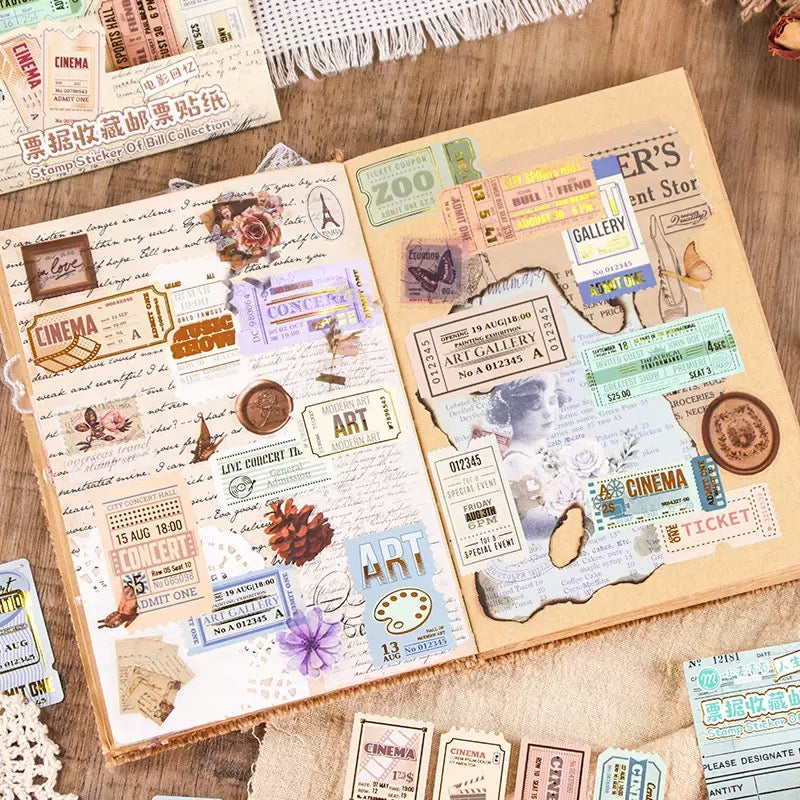 Postal Stamp Journal Sticker