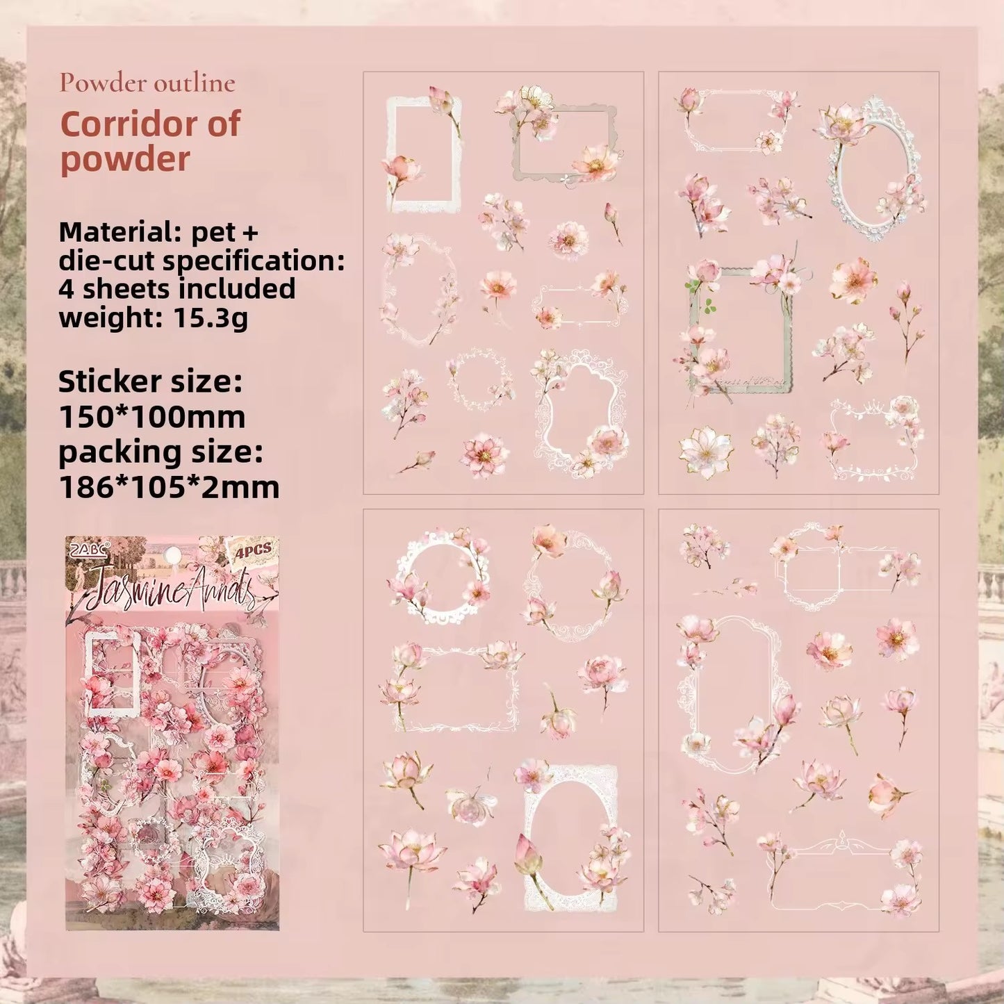 Floral Wreath Deco Sticker