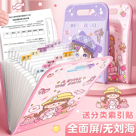 Girly Large Capacity File folder