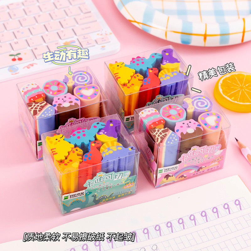 Space Theme 3D Eraser 6pcs pack