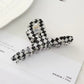 Black Check Claw Clips