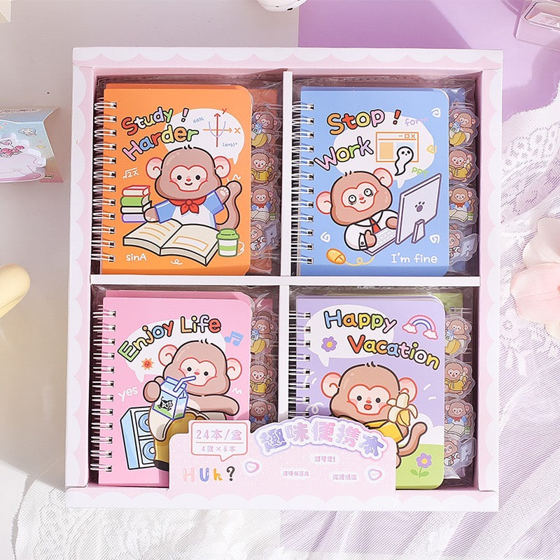 Mini Study Spiral Diary With Bookmark