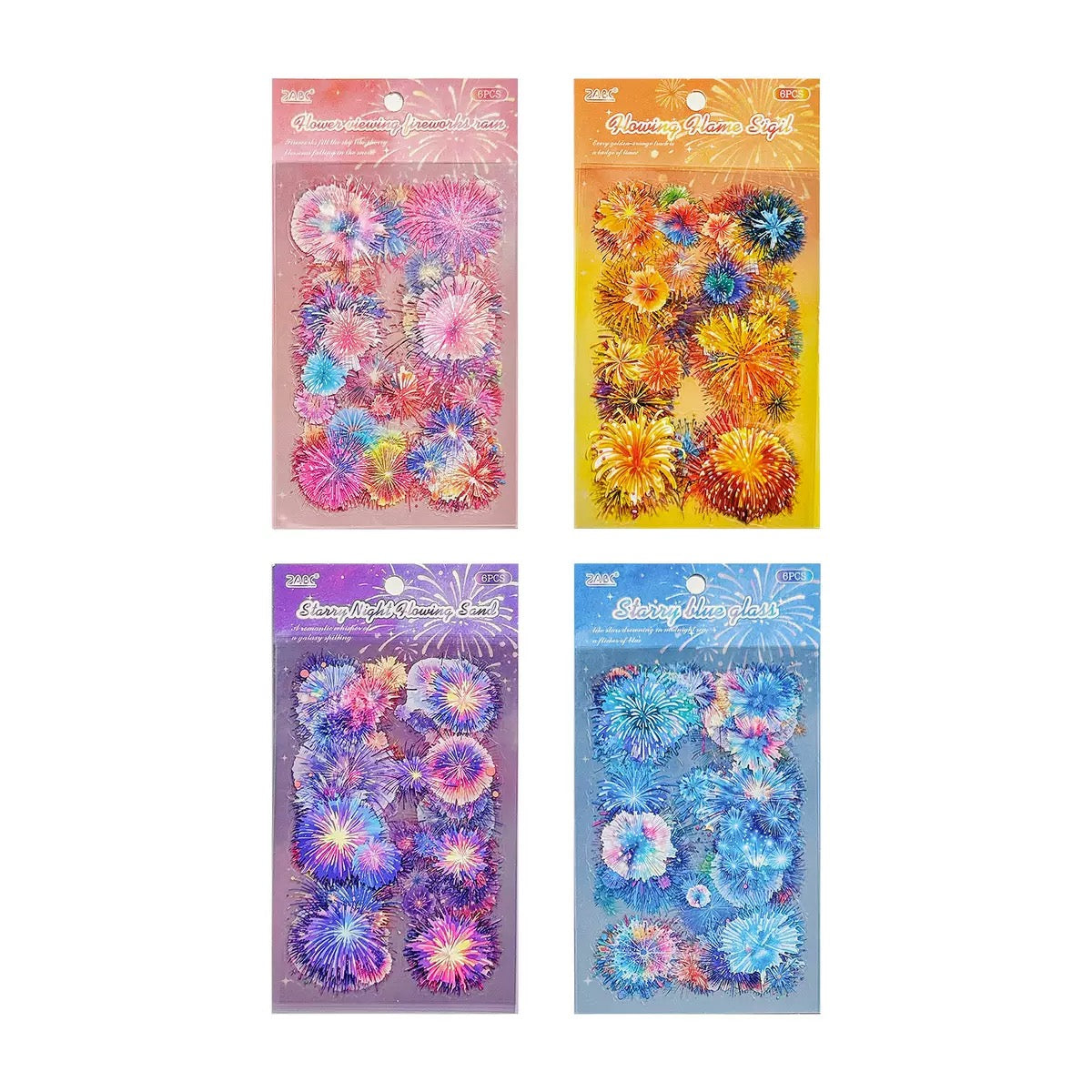 Watercolor Fireworks Stickers