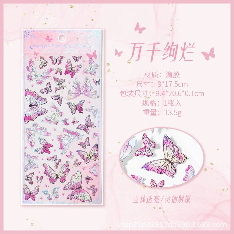 Crystal Butterfly Stickers