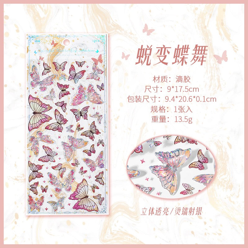 Crystal Butterfly Stickers