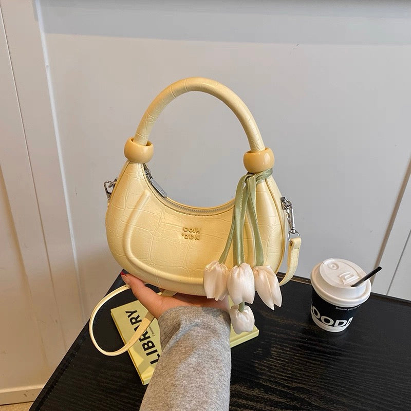 Tulip Solid Box Shoulder Bag