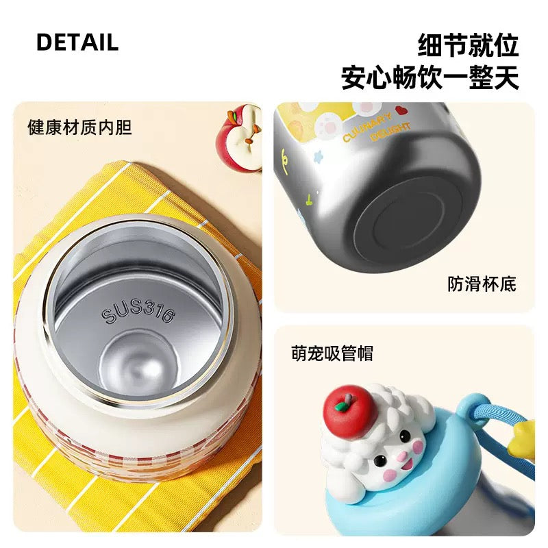 Kawaii Apple Paws Tumbler