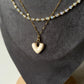Double Layer Dual Side Heart Necklace Anti Tarnish