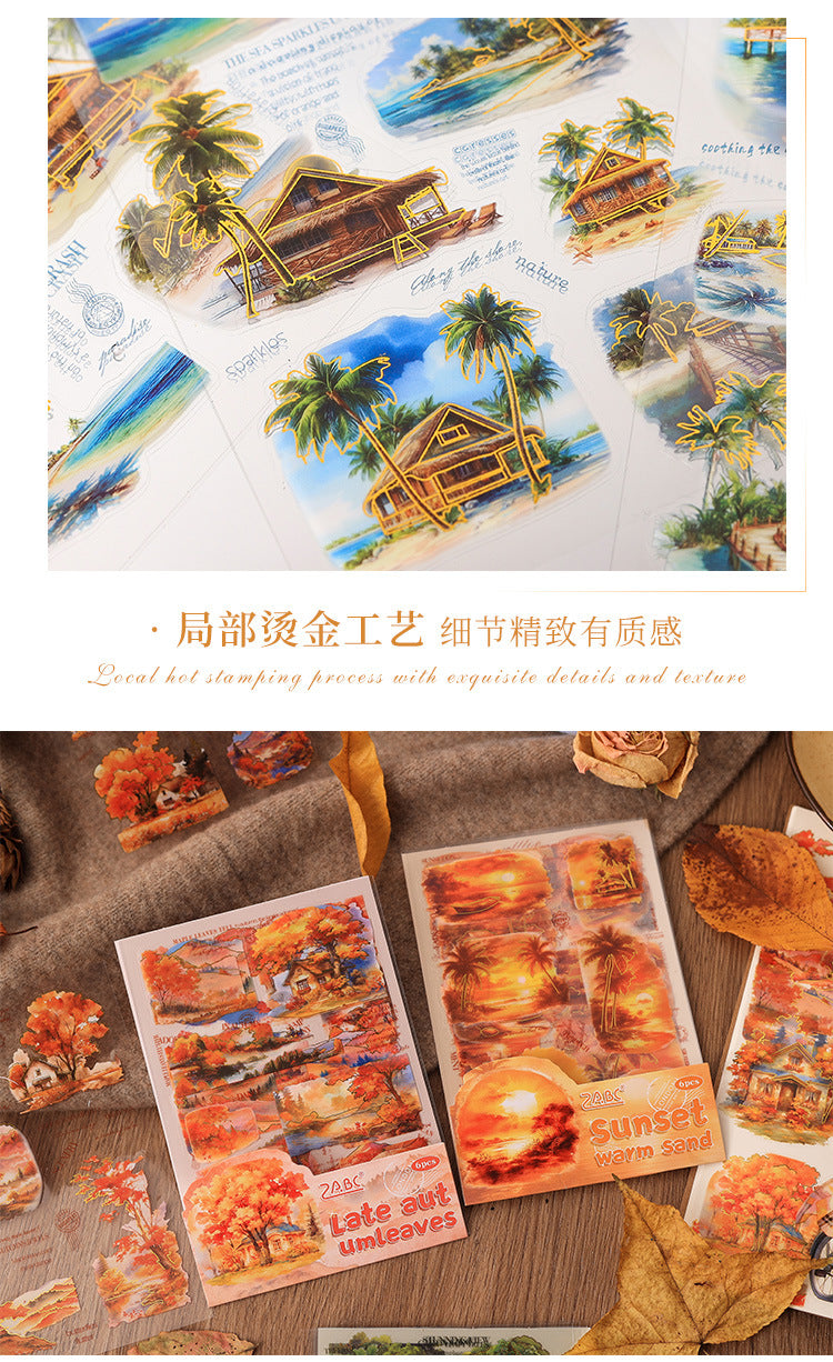 Beautiful Tour Line Journal Stickers (6Sheet Set)