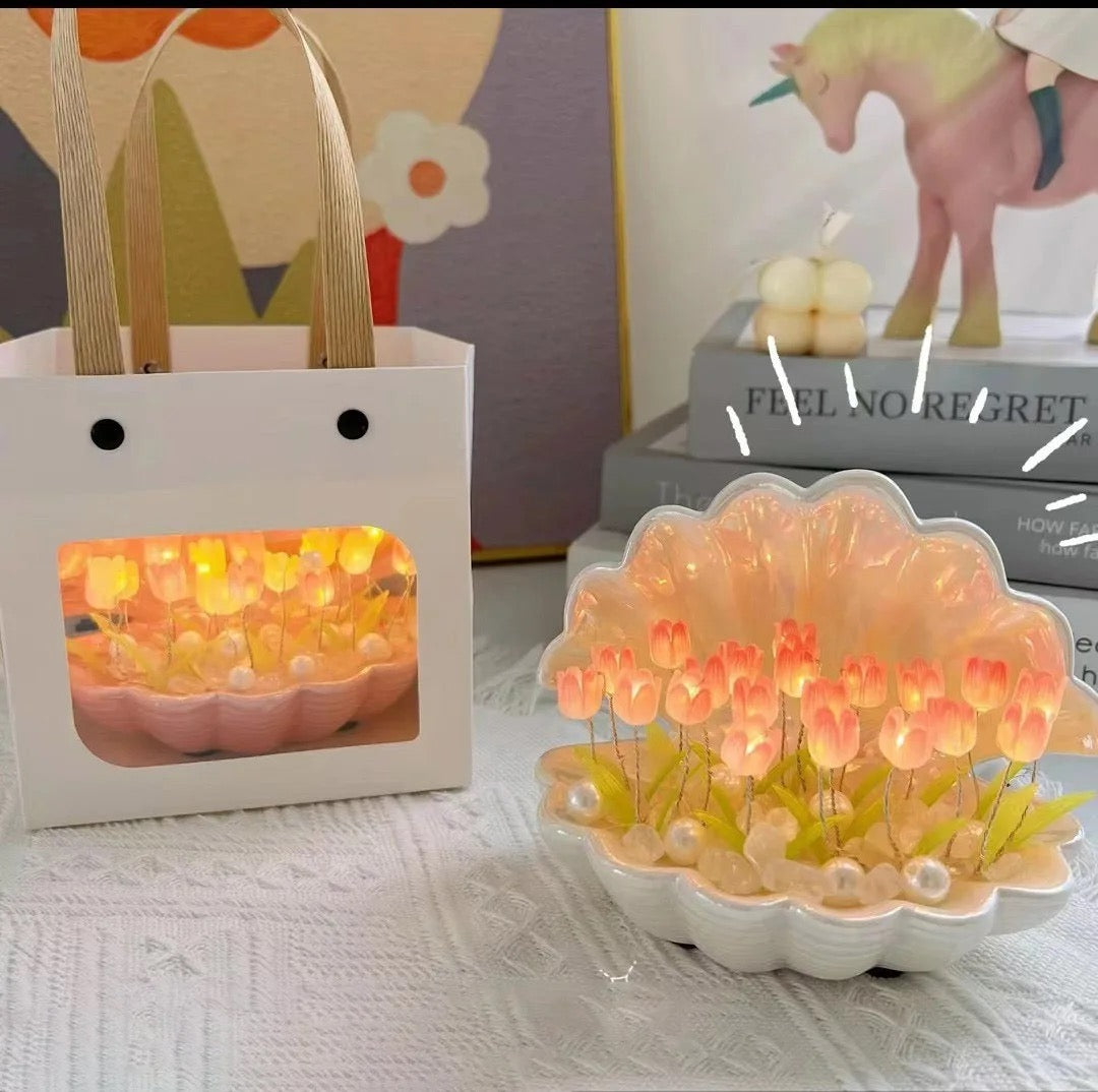 DIY Shell Tulip Lamp