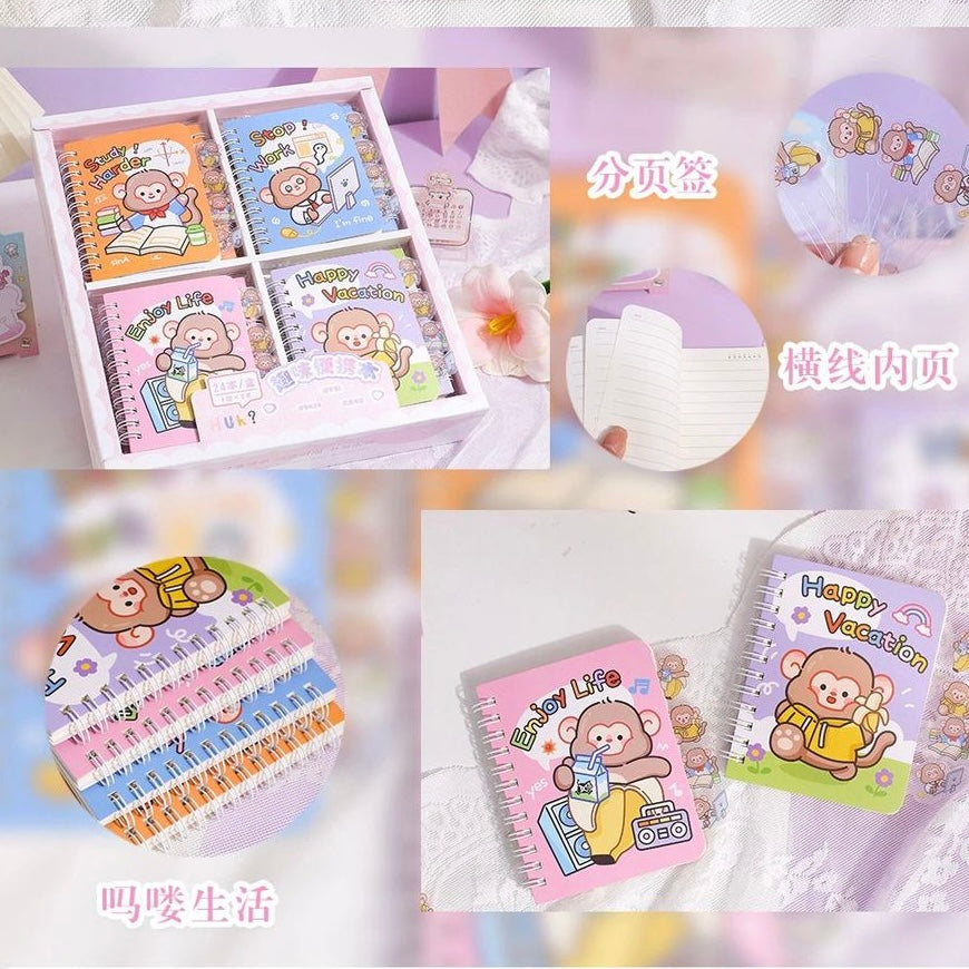 Mini Study Spiral Diary With Bookmark