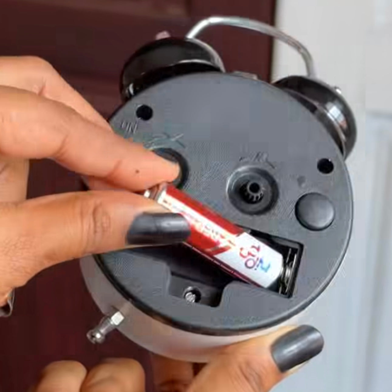 Panda Metal Mini Alarm Clock