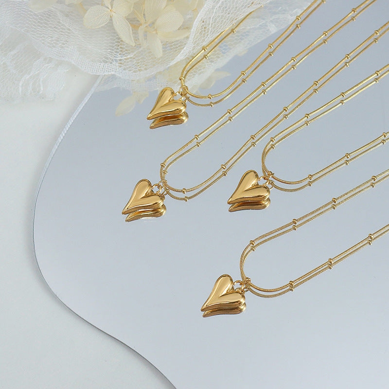 Heart Design Stainless Steel Necklace