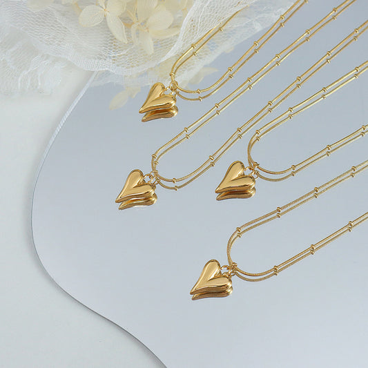Heart Design Stainless Steel Necklace