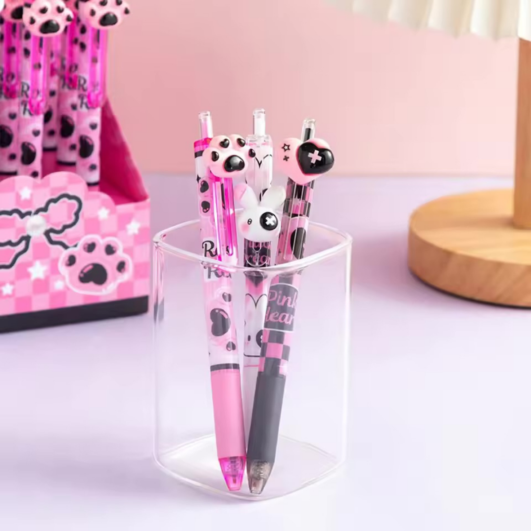 Black Pink Gel Pen