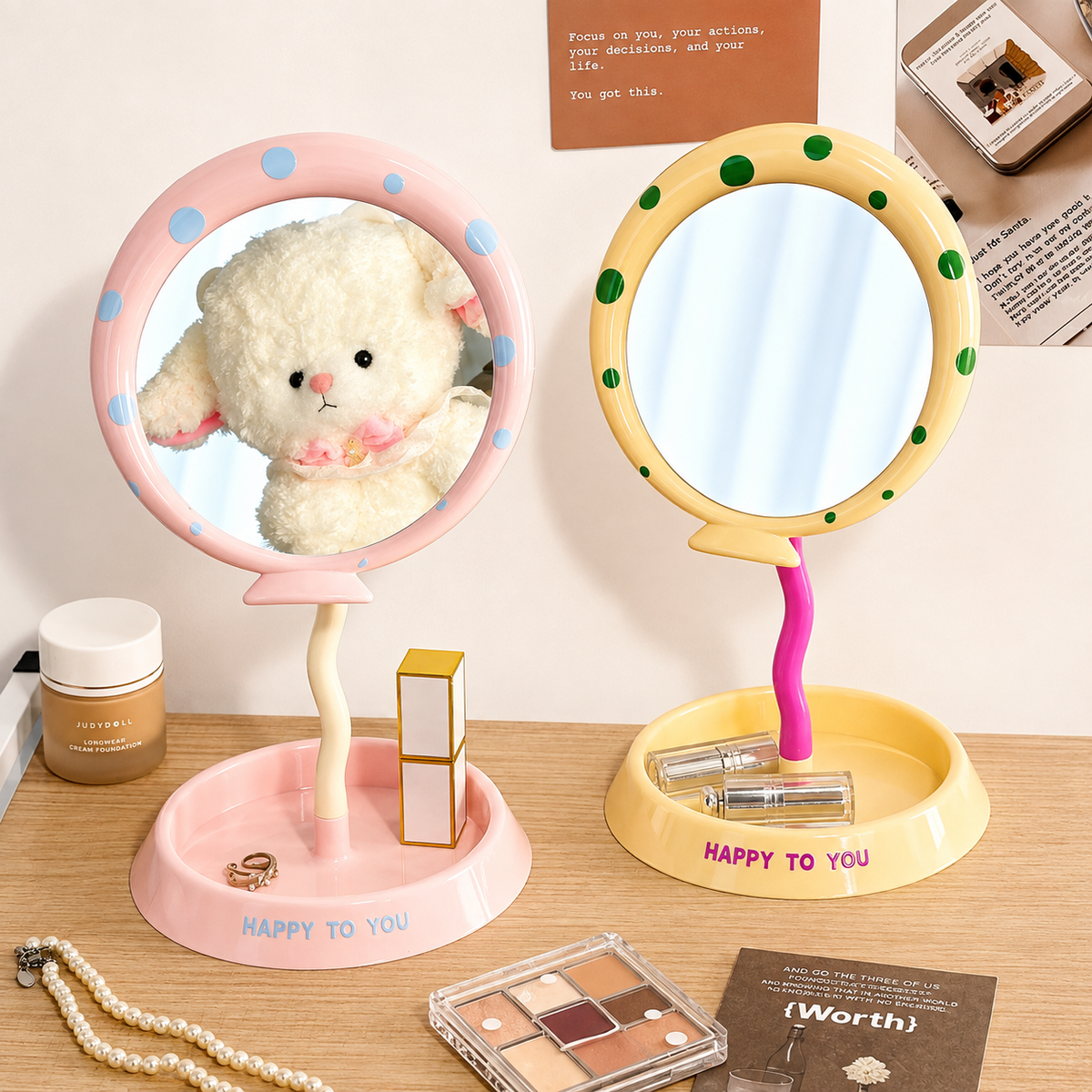 Polka Baloon Vanity Mirror