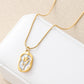 White Tulip Design Stainless Steel Necklace