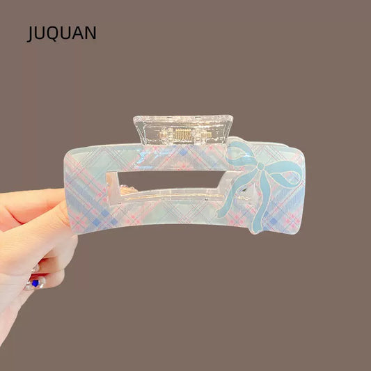 Bow hair claw clip