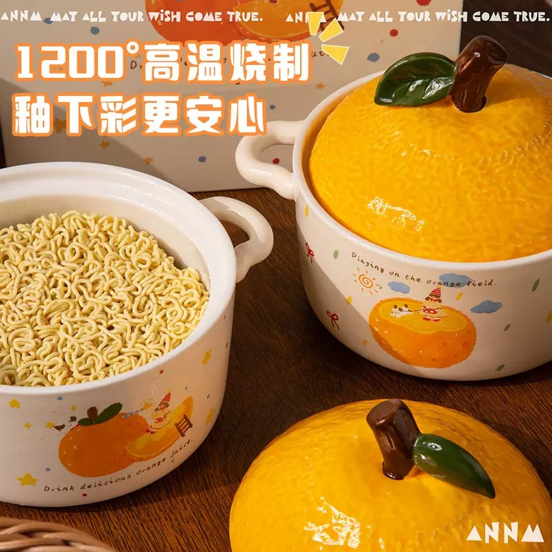 Orange Ceramic Bowl