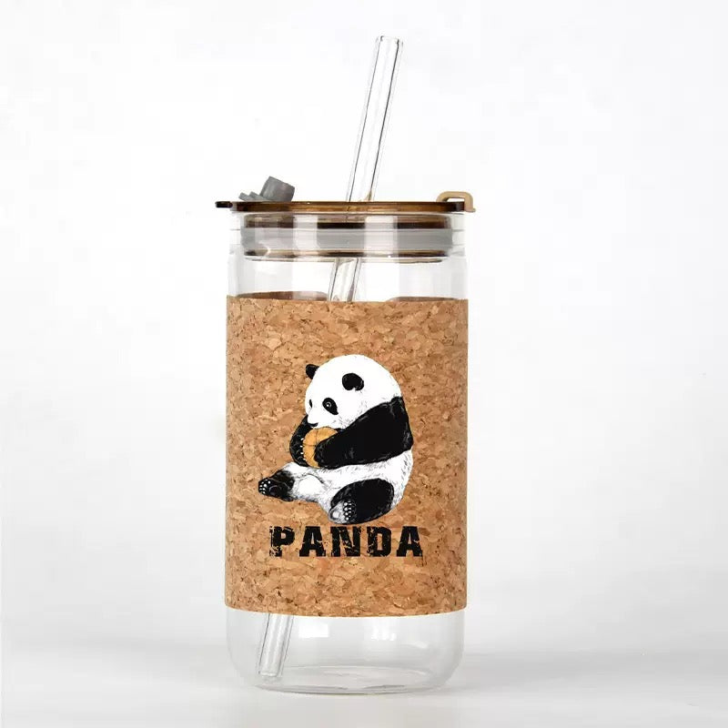 Mini Panda Glass Bottle