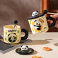Cute Panda Mug With Lid & Spoon