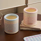 Gingham Trash Can