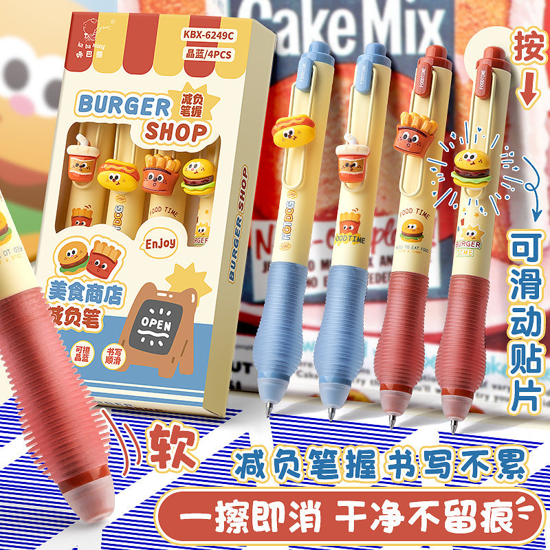 Burger Shop Theme 4pcs Pen Pack