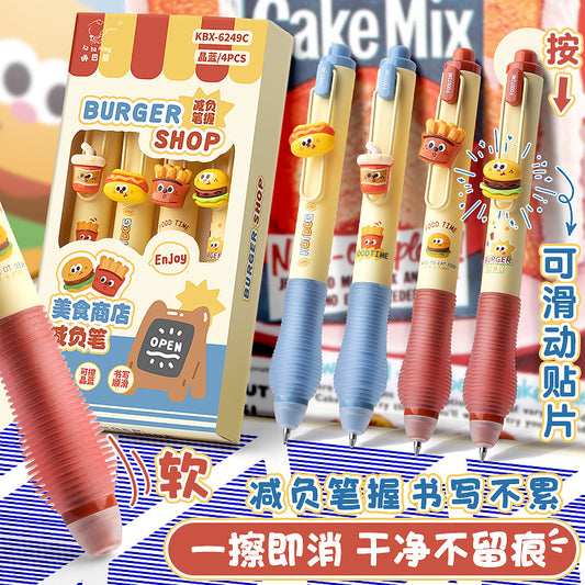 Burger Shop Theme 4pcs Pen Pack