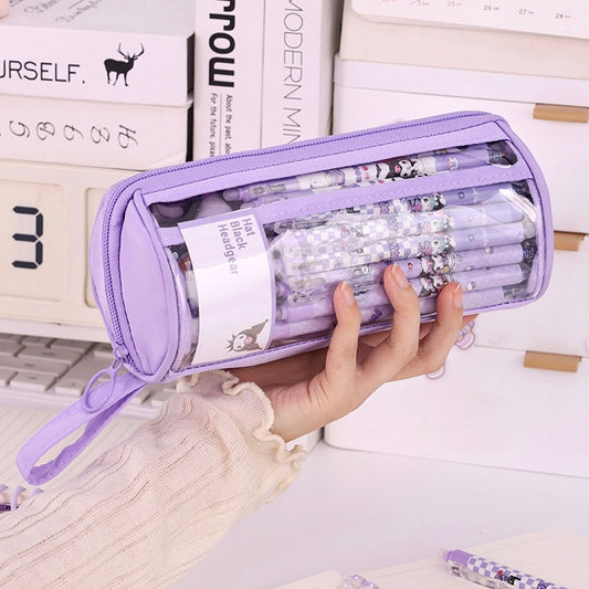 Large Capacity Transparent Pencil Case